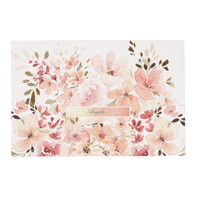 Blooming Spring Flowers Placemat (Front)