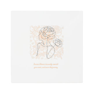 Blooming Success: A Journey of Growth Metal Print
