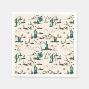 Blooming Succulents Pattern Napkins