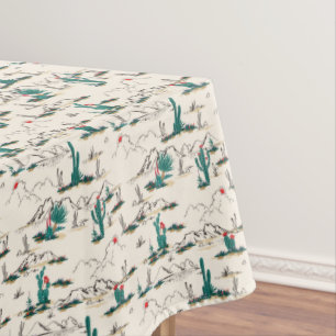 Blooming Succulents Pattern Tablecloth