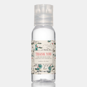 Blooming Succulents Pattern - Thank You Hand Sanitizer