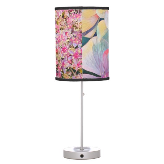 Blooming Summer Hydrangea Flower Table Lamp (Back)