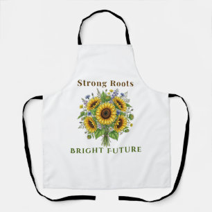 Blooming Sunflowers Botanical Floral Art Gift Apron