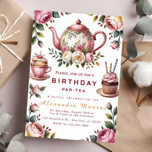 Blooming Tea Party Celebration Invitation