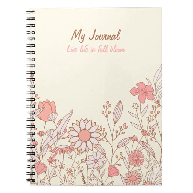 Blooming Thoughts | Floral Notebook (Front)