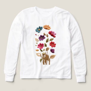 Blooming Through Silence Soft Petals, Liquid Roots Tri-Blend Shirts