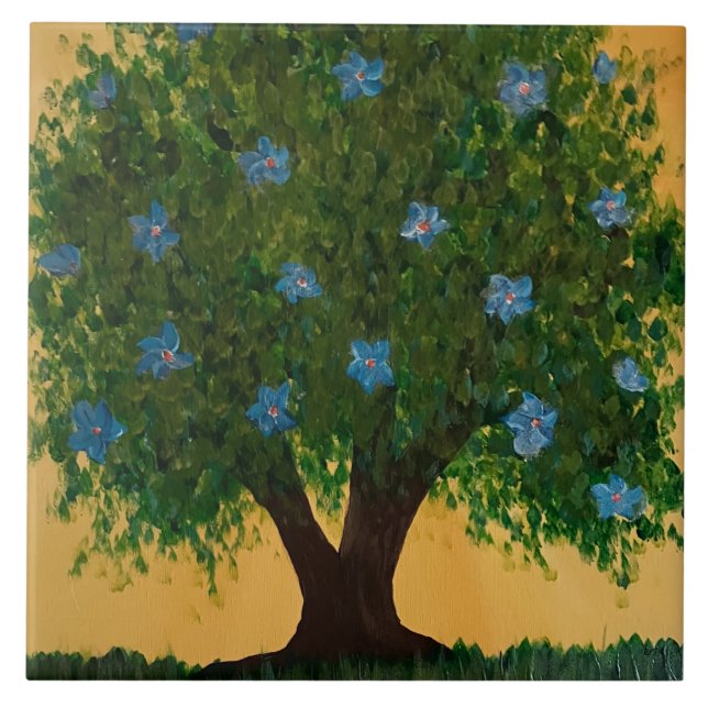 Blooming Tree Ceramic Tile (Front)