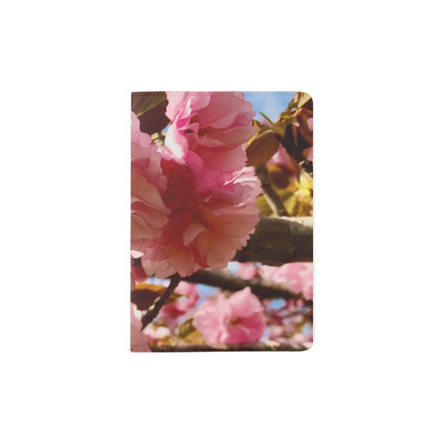 Blooming Tree Flowers Passport Holder (Front)