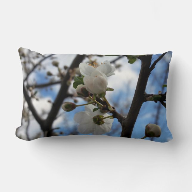 Blooming tree lumbar pillow (Front)