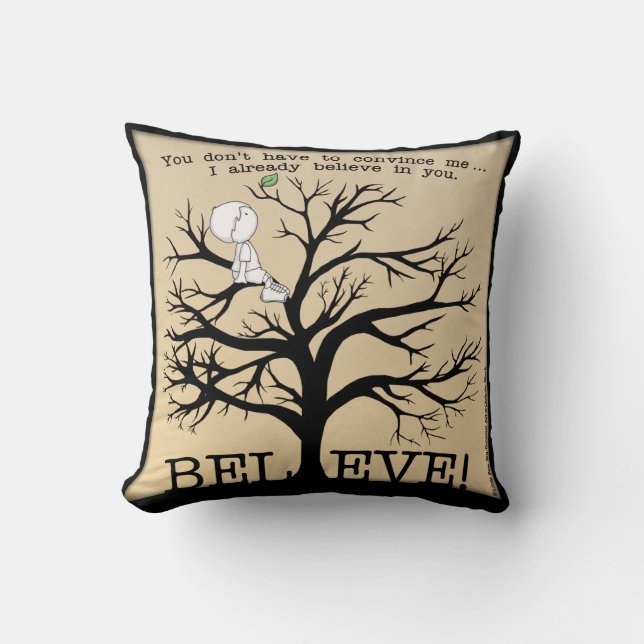 Blooming Tree Throw Pillow (Front)