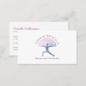 Blooming Tree Woman Yoga Pose Logo Business Card (Front/Back)