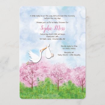 Blooming Trees Baby Shower Invitation by PixiePrints at Zazzle