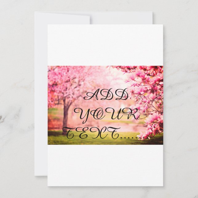 Blooming trees Pinkish BLOOmish  Save The Date (Front)