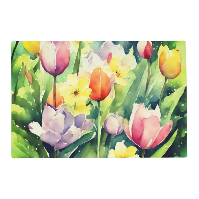 Blooming Tulips Placemat (Front)