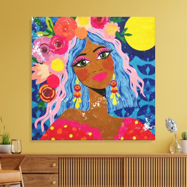 Blooming Under the Sun Canvas Print (Insitu(LivingRoom))