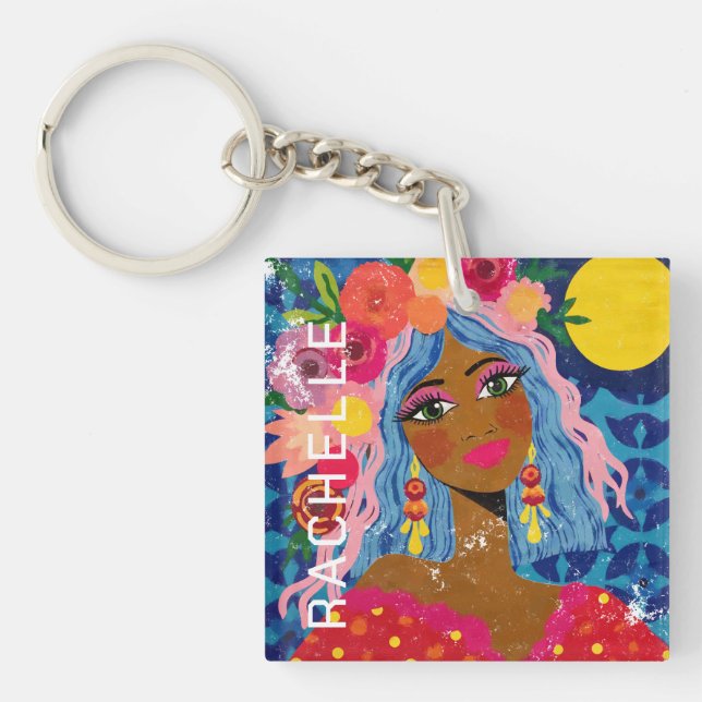 Blooming Under the Sun Keychain (Front)