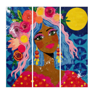 Blooming Under the Sun Triptych