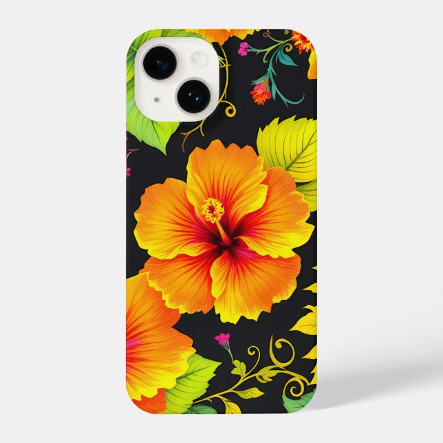 Blooming Vibes: Stylish Flower Print Mobile Cover (Back)