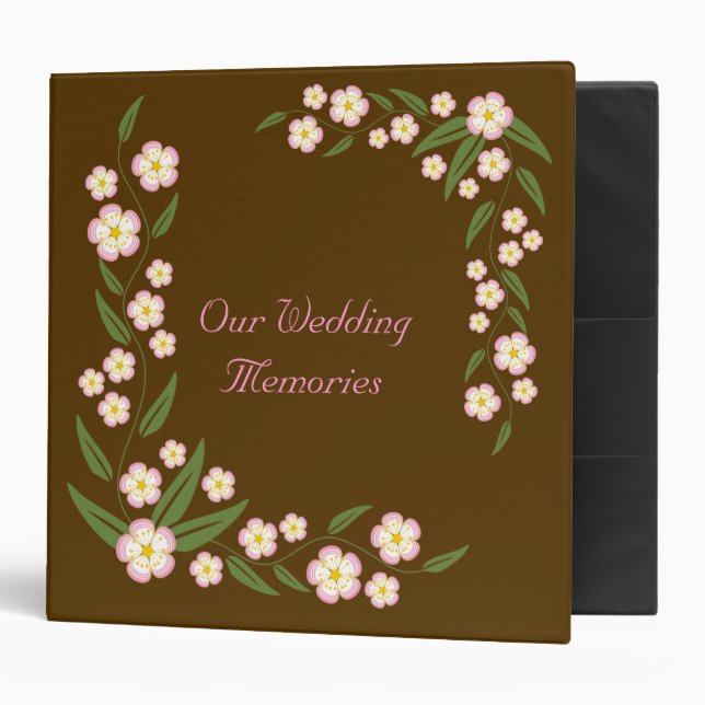 Blooming Vine Wedding Binders. Binder (Front/Inside)