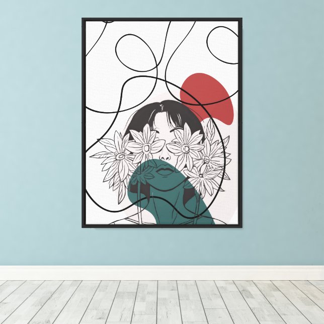 Blooming Vision Canvas Print (Insitu(Wood Floor))