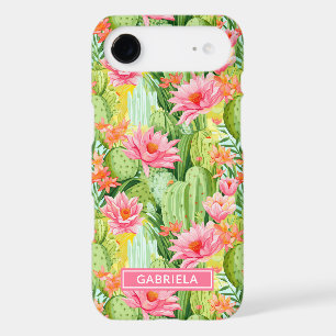 Blooming Watercolor Cacti Personalized iPhone 17 Air Case