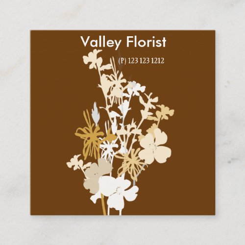 Modern Professional Cute Floral Business Cards