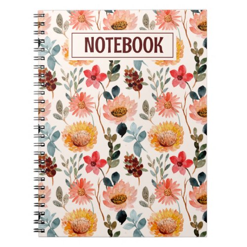 Blooming Wildflowers Spiral Notebook