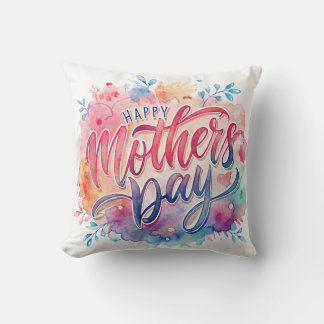 Blooming Wishes for Mom Throw Pillow
