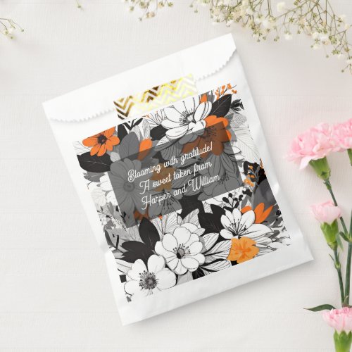 blooming with gratitude wedding thank you favor bag