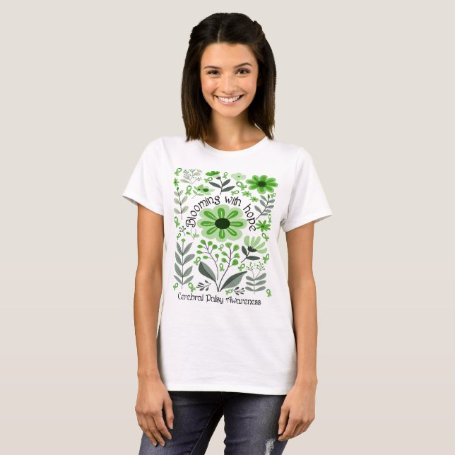 Blooming With Hope for a Cerebral Palsy T-Shirt (Front Full)