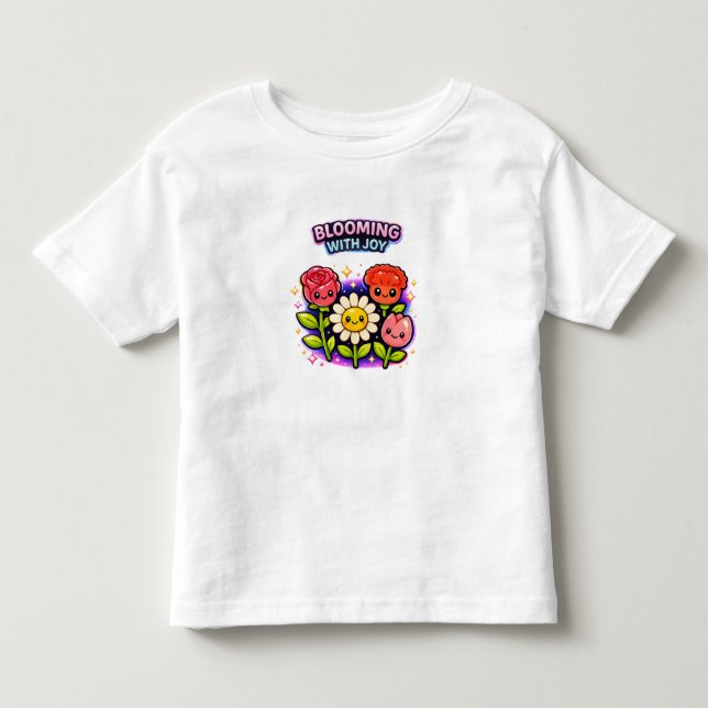 Blooming With Joy Garden – Cute Toddler Girl T-Sh T-shirt (Front)