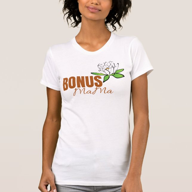Blooming with Love – Cute Floral Bonus Mom T-Shirt (Front)