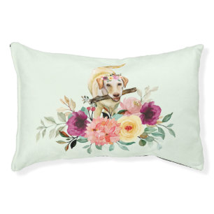 Blooming Yellow Lab Pup Paradise Pet Bed
