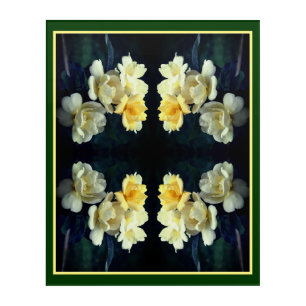 Blooming Yellow Roses Abstract Acrylic Print