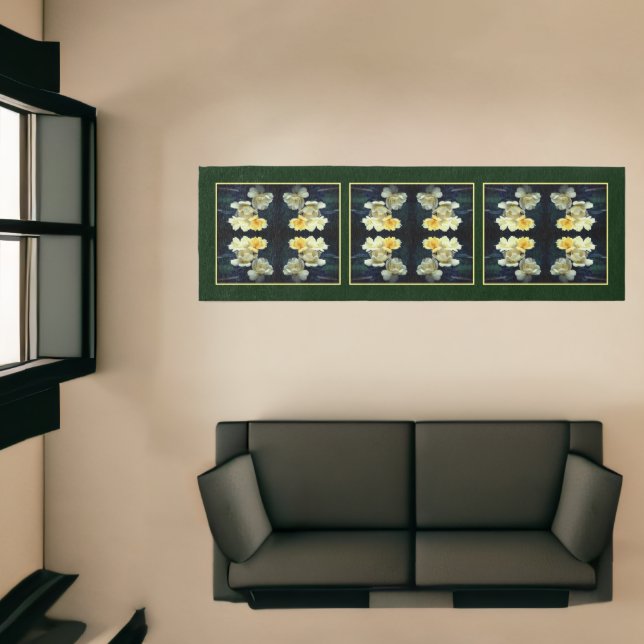 Blooming Yellow Roses Abstract Runner (Insitu (Indoor 1))