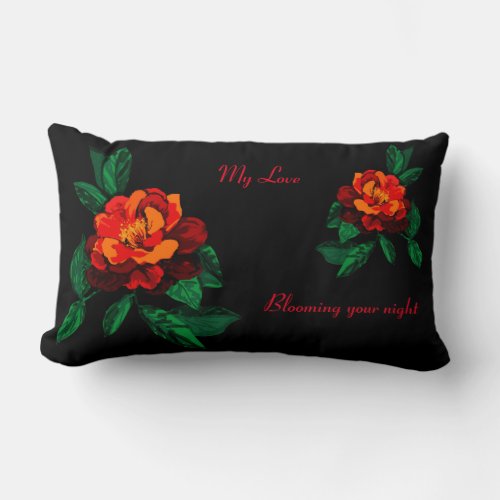 Blooming your night lumbar pillow