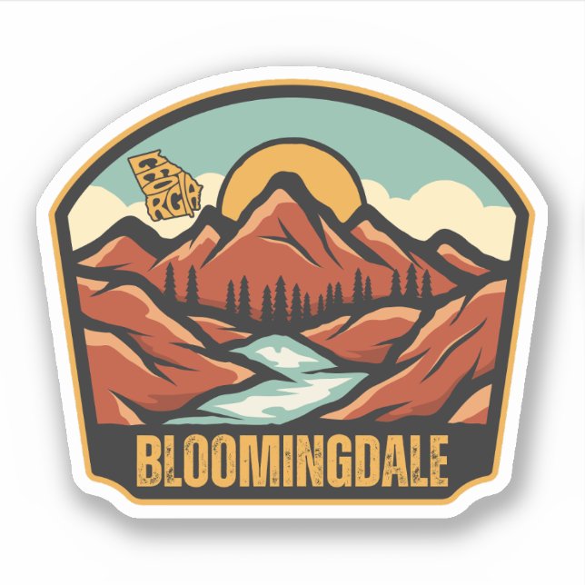 Bloomingdale, Georgia Sticker (Front)