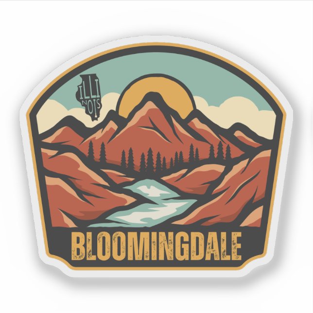 Bloomingdale, Illinois  Sticker (Front)