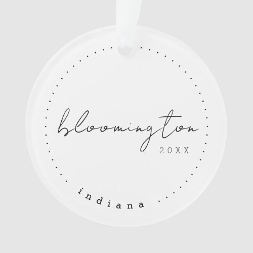 Bloomington IN Travel United States Simple Ornament