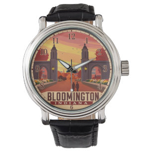 Bloomington Indiana College Town Travel Poster  Watch