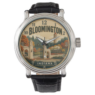 Bloomington Indiana Gates Vintage Travel Poster Watch