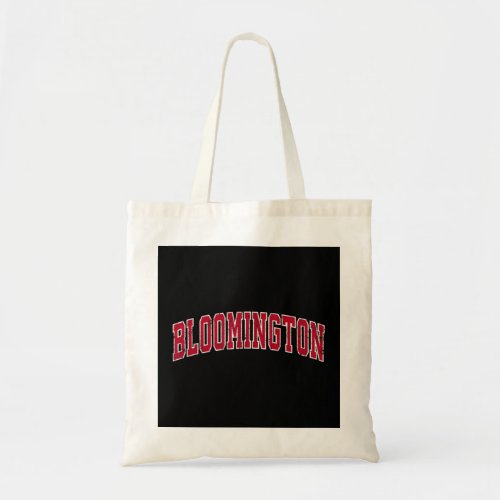Bloomington Indiana IN Vintage Sports Design Red D Tote Bag