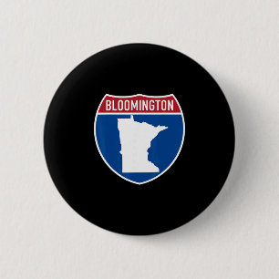 Bloomington Minnesota Map Highway Interstate Sign Button