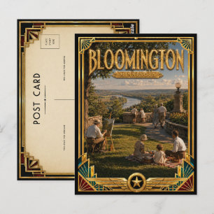 Bloomington Minnesota Vintage Art Deco Golden Age Postcard