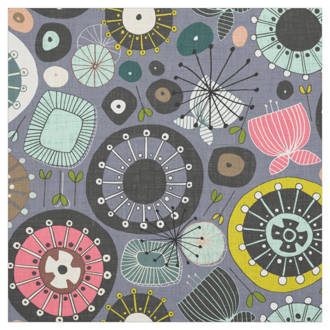 BLOOMS amethyst Fabric (Swatch)