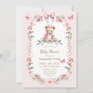 Blooms and Butterflies: Welcoming Baby Invitation