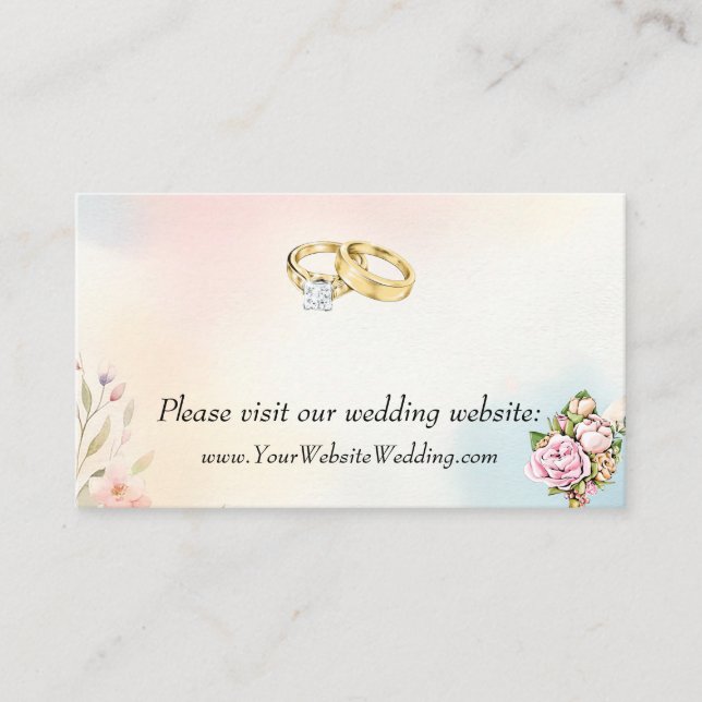 Blooms & Beaches: Watercolor Website Enclosure Card (Front)