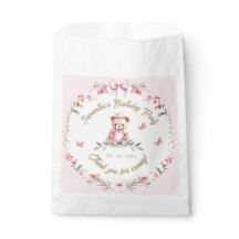 Blooms & Bears Birthday Favor Bags