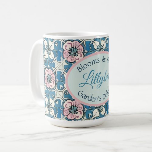 Blooms  Bliss _ Gardners Delight _ Custom Text Coffee Mug
