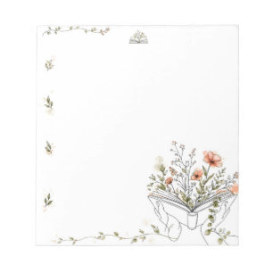 Blooms Book Botanical Line Art Notepad